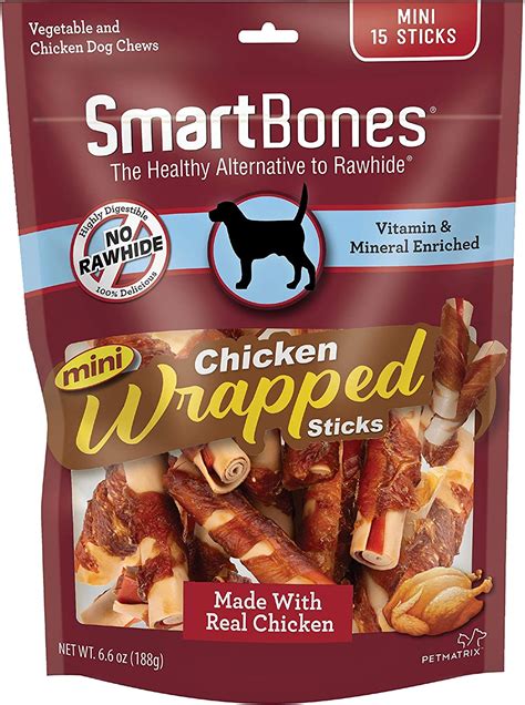 Smartbones Mini Chicken Wrapped Sticks Rawhide Free Dog Chew Sticks