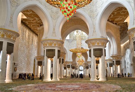 Luxury Interior Of Sheikh Zayed Grand Mosque Abu Dhabi