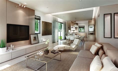 3d Rendering Interior Works On Behance Urban Living Room Beige