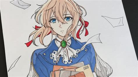 Violet Evergarden Speed Drawing Youtube