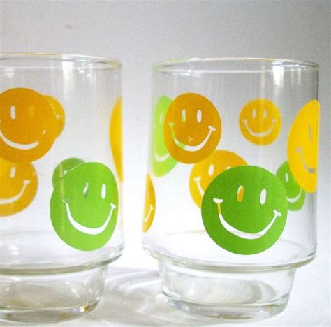 Vintage Smiley Face Glasses S Yellow And Green Etsy Smiley