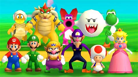 New Super Mario Bros Wii Every Playable Characters Dlc Included