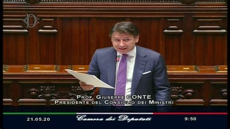 Ramo del parlamento della repubblica italiana. Giuseppe Conte in diretta dalla Camera dei deputati(21/05 ...