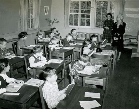 1940s Classroom School Memories Vintage School School Days