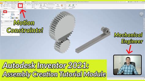 Motion Constraints Autodesk Inventor Assembly Tutorial Autodesk