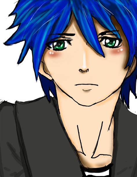 Blue Hair Anime Boy By Miyaginaotosu On Deviantart