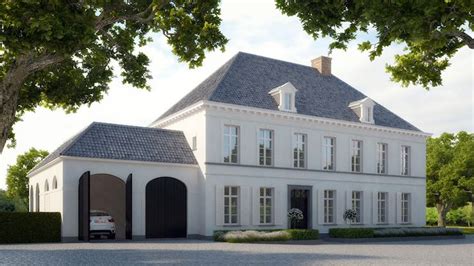 No.the white house is made out of lime stone. Black Garage Doors - French - home exterior | Maison ...