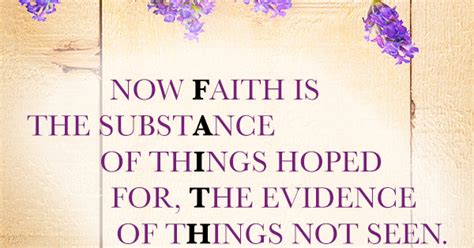 Faith: The Substance of Things Hoped For