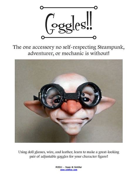 Instructional E Book Pdf How To Make Steampunk Doll Goggles Etsy