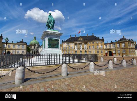 Statue Of King Frederik V At The Amalienborg Palace In Amalienborg