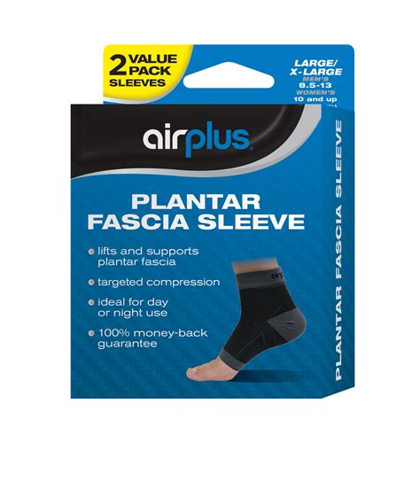 2 Pack Airplus Plantar Fascia Sleeve Largex Large 2 Value Pack Sleeves