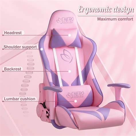 Buy Homall Gaming Chair Girl Racing Office Chair High Back Computer Desk Chair Leather Executive