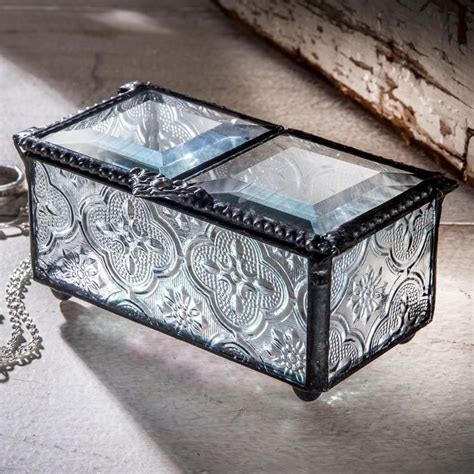 Glass Trinket Box Glass Jewelry Box Jewelery Box Trinket Boxes