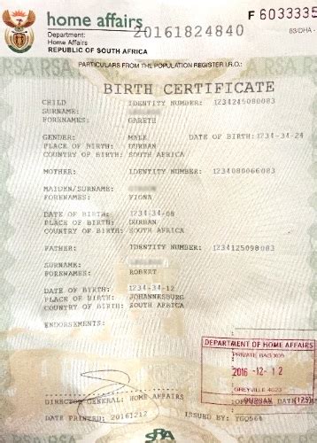 Fake birth certificates also offer you the option of. South African Birth Certificate Template (17) - TEMPLATES ...