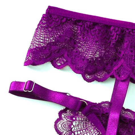 Sexy Womens Lace Lingerie See Through G String Thong Underwear Set Sleepwear Uk Ebay