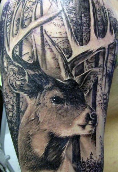 Deer Head Barb Wire Deer Track Tattoo Sanders Toloses86