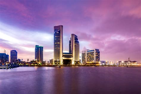 Corpus Christi Skyline at Twilight - Royalty Free Stock — Jason David Page