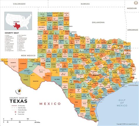 Amazon Com Texas County Map Laminated W X H Office