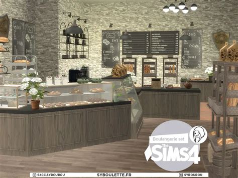 Boulangerie French Bakery Build Lot Sims 4 Syboulette Custom Content