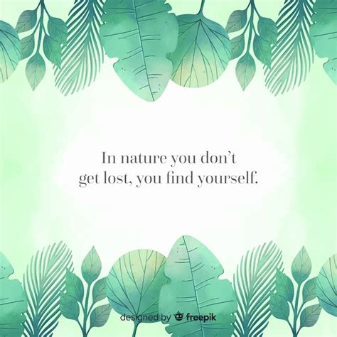 Free Vector Green Nature Background With Quote