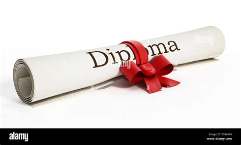 Rolled Up Diploma Isolated On White Background Stock Photo Alamy