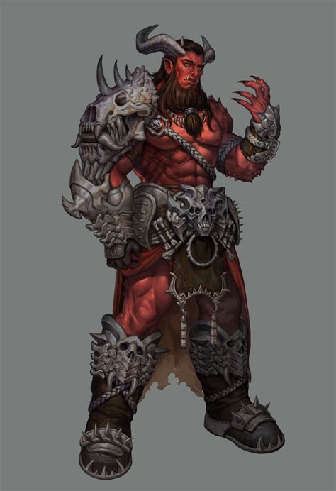 Artstation Orc In Bone Armor Lee Dat Fantasy Character Design