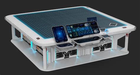 Sci Fi Hologram Table Control Panel 3d Turbosquid 1419745
