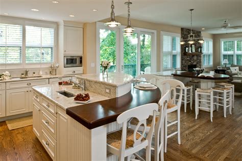 Buy kitchen island breakfast bar and get the best deals at the lowest prices on ebay! Traditional kitchen- double island; Rounded wood top ...