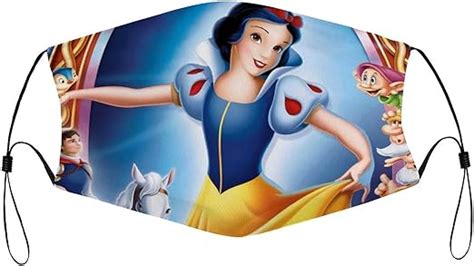 Snow White Adjustable Face Masks Washable Face Decoration Anti Dust