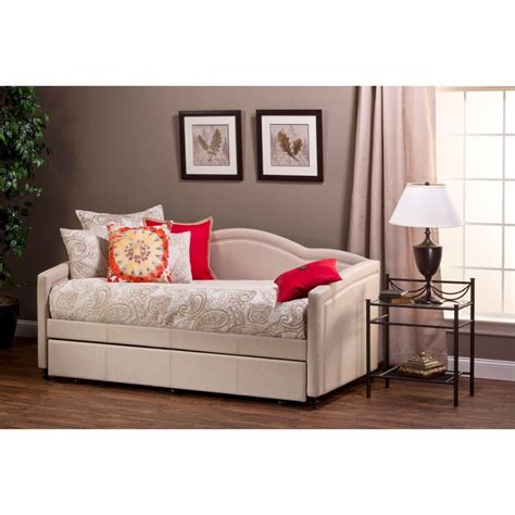 Twin Jasmine Daybed With Trundle Linen Hillsdale Furniture In 2022 Daybed With Trundle Twin