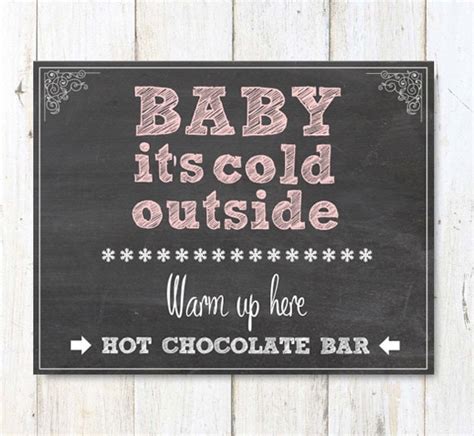 Custom Hot Cocoa Bar Baby Its Cold Outside Sign