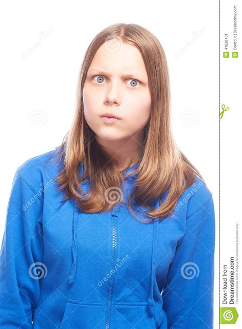 Angry Teen Girl Surprised Stock Image Image Of Cute