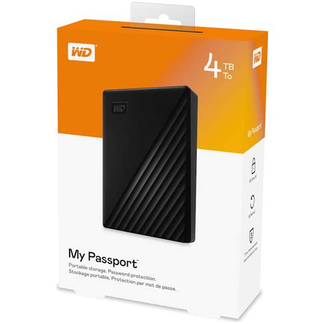Wd My Passport Portable Hdd 4tb Black Ple Computers