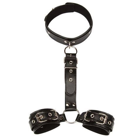 Women Lingerie Sexy Collar Handcuffs Wrist Tied Hand Slave Sex Toys Bdsm Bondage Set For Couples