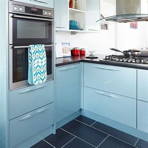 Select your city please choose any option. Light blue kitchen | L shaped kitchen, Kitchen decor modern, Light blue kitchens