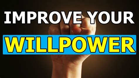 Improve Your Willpower Youtube