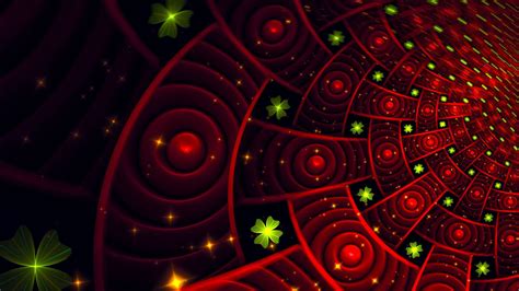 Red Green Fractal Patterns Shine Hd Trippy Wallpapers Hd Wallpapers