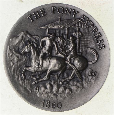 Sterling Silver The Pony Express 0925 Silver 342 Grams Round