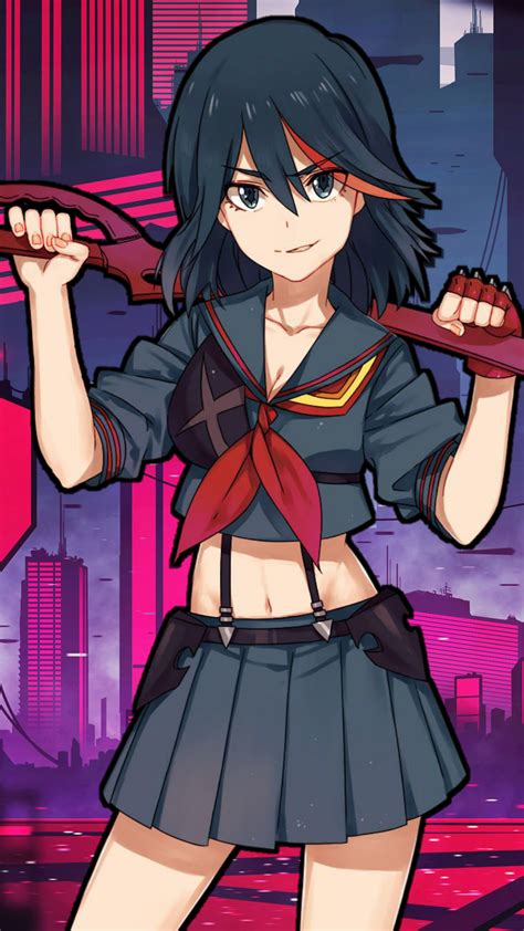 Wallpaper Kill La Kill Anime Girls Matoi Ryuuko Sword 1080x1920