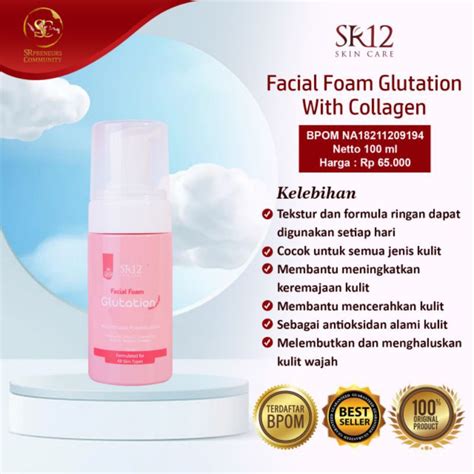 Jual Facial Foam Sr12 With Gluthathion Collagen Shopee Indonesia