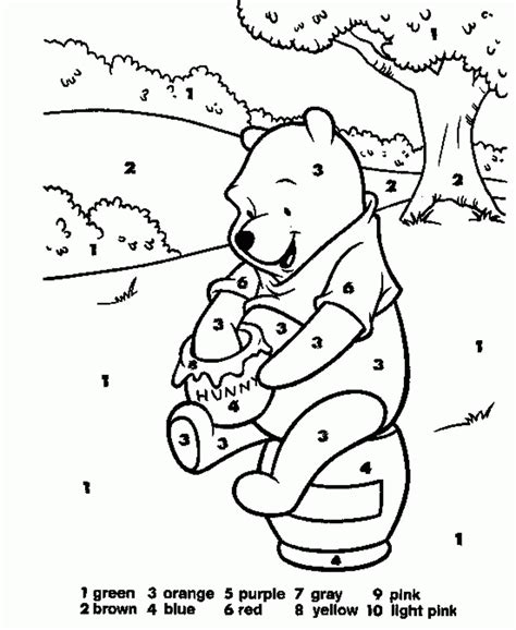 Disney Color By Numbers Coloring Pages - Coloring Home