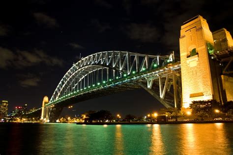 Images And Places Pictures And Info Sydney Harbor Bridge At Night