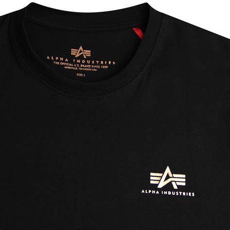 Alpha Industries Basic Small Logo T Shirt Blackgold