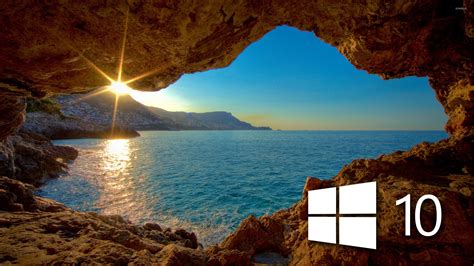 Windows 10 over the cave simple logo wallpaper - Computer wallpapers ...