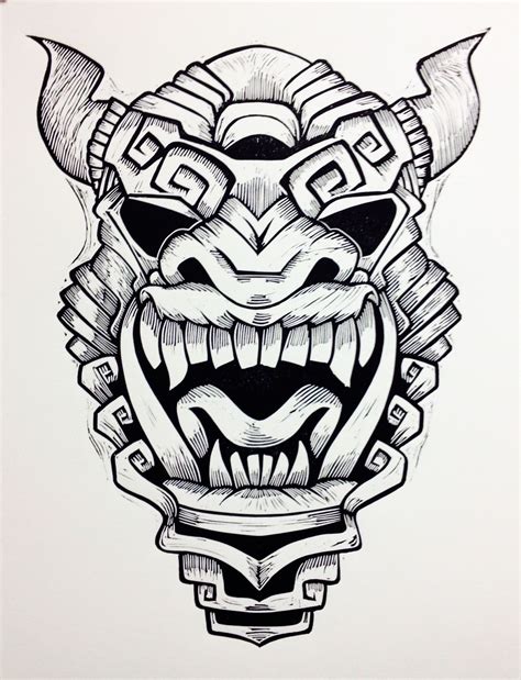 Aztec Mask Aztec Tattoos Aztec Tattoo Designs Geometric Tattoos