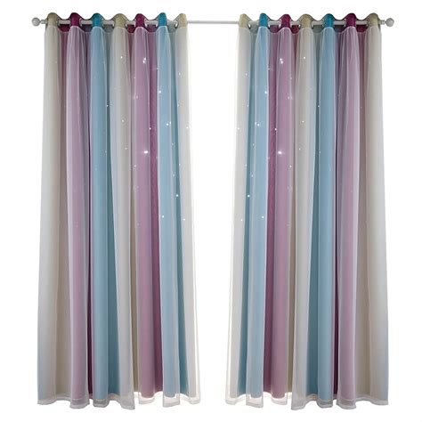 Star Curtains Stars Blackout Curtains For Kids Girls Bedroom Living
