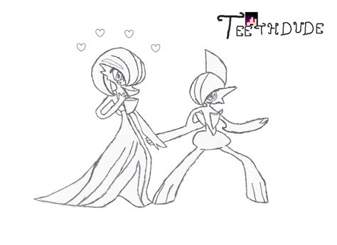 Mega Gallade Coloring Page Coloring Pages