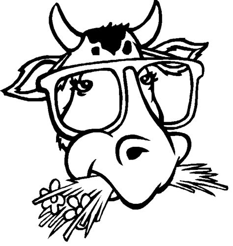Cute Cow Animal Coloring Books For Kids Drawing