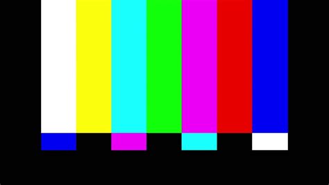 Broadcast Television Color Bars Smpte Calibration Tv Test Pattern Eg 1