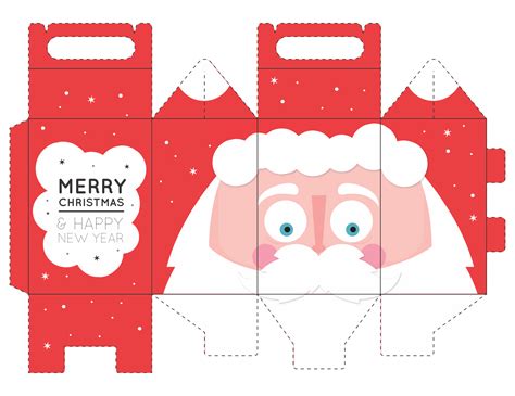 10 Best Christmas Santa Printable Paper Box Templates PDF For Free At